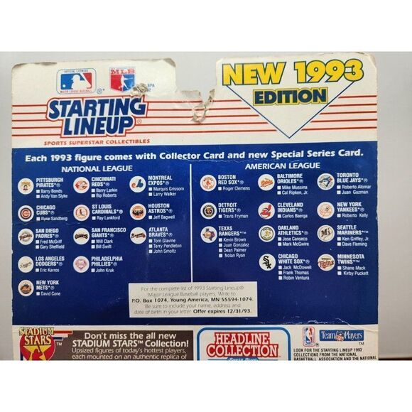 KENNER MLB 1993 Starting Lineup Figure ROBERTO ALOMAR & Special Series Card - Picture 7 of 8